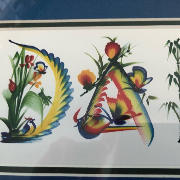 Artistic Oriental Framed Name Art Print - Picture 3 of 4